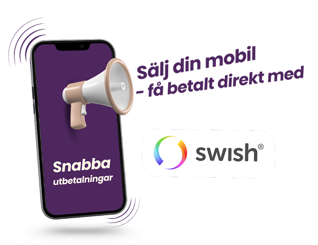 Sälj din mobil - få betalt direkt med. SwIsh